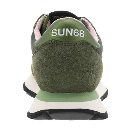 Baskets running kaki à talon plat avec un logo brodé aux côtés - Image 6