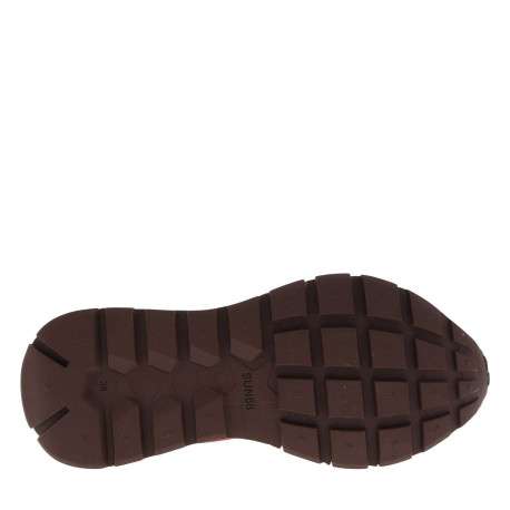 Baskets running bordeaux à talon plat avec un logo brodé aux côtés - Image 5