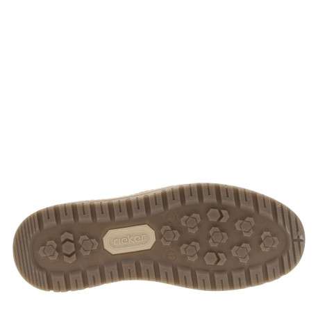 Baskets en cuir noisette à talon plat avec un zip et des lacets ronds - Image 5