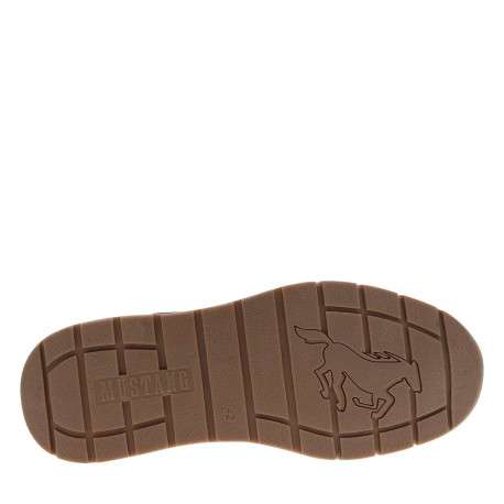 Baskets café à talon plat avec des lacets et un zip latéral - Image 5