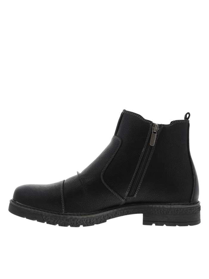 Boots noires à talon plat...