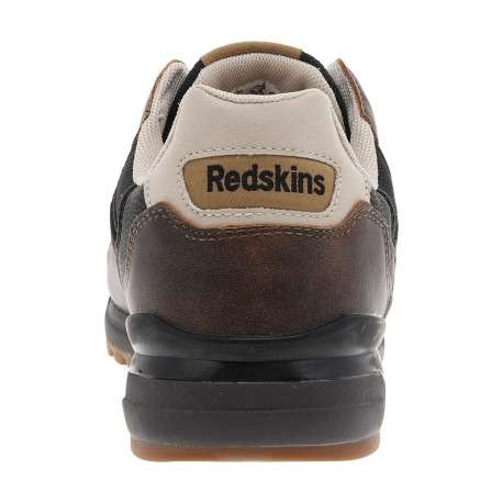 Sneakers brunes à talon plat avec des lacets avec patch côté externe - Image 6