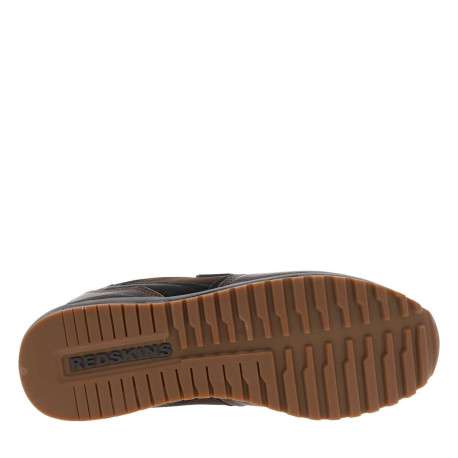 Sneakers brunes à talon plat avec des lacets avec patch côté externe - Image 5