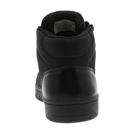 Baskets noires à talon plat avec des lacets et un zip latéral - Image 6