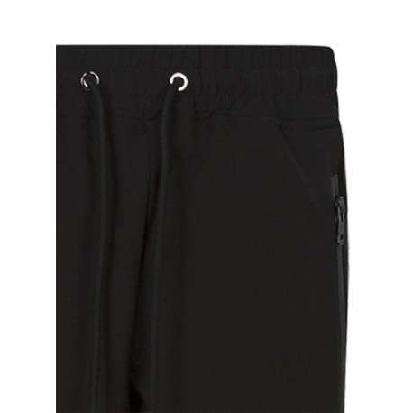 Pantalon jogging noir bicolore avec une taille élastiquée et une coupe slim - Image 3