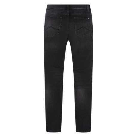 Jean en coton anthracite délavé avec une coupe droite et des rivets argentés - Image 2