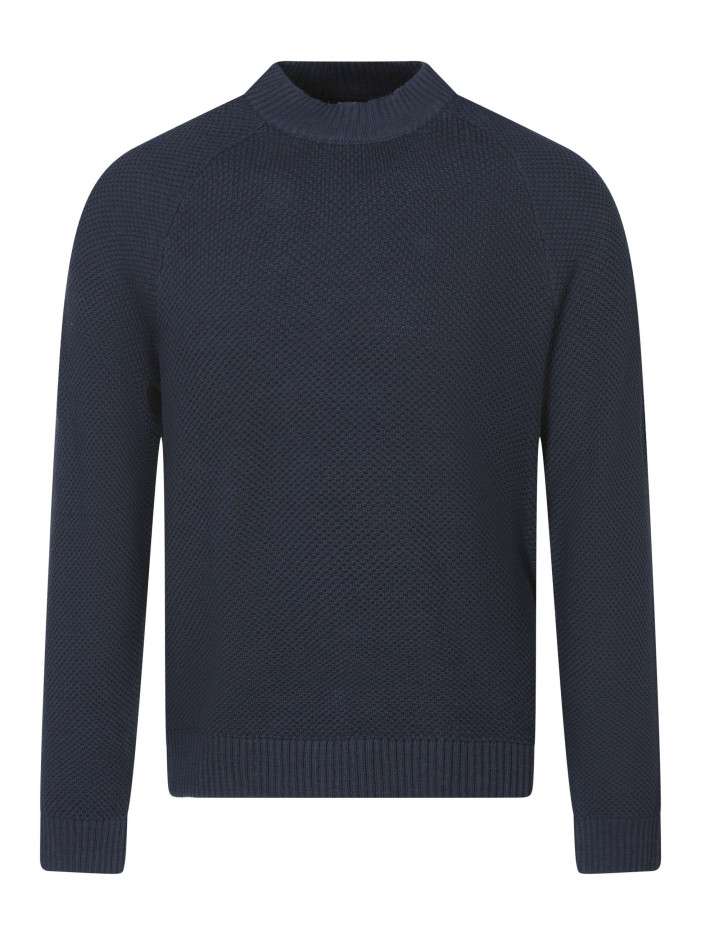 Pull en coton marine uni...