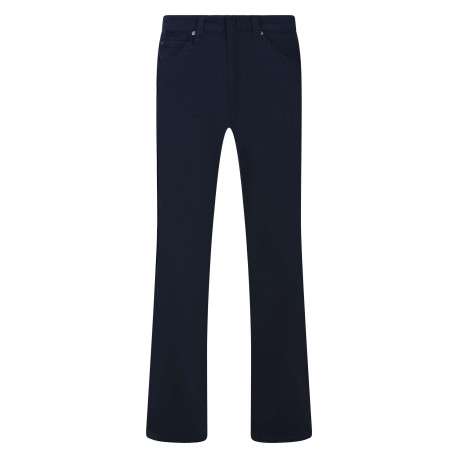 Jean en coton marine avec une coupe unie regular fit et 5 poches