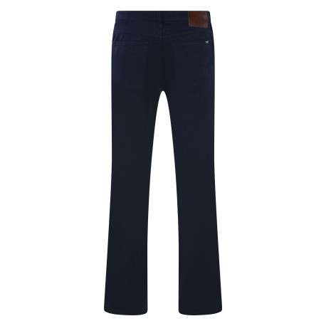 Jean en coton marine avec une coupe unie regular fit et 5 poches - Image 2