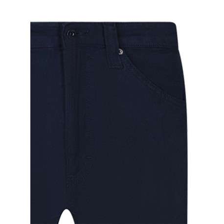 Jean en coton marine avec une coupe unie regular fit et 5 poches - Image 3