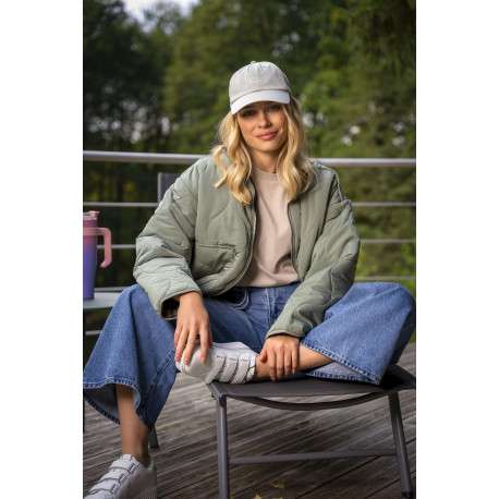 Casquette en coton biologique tilleul unie avec nom iconique brodé à l'avant - Image 2