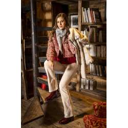 Blazer court rouge fantaisie avec un col polo et des manches longues