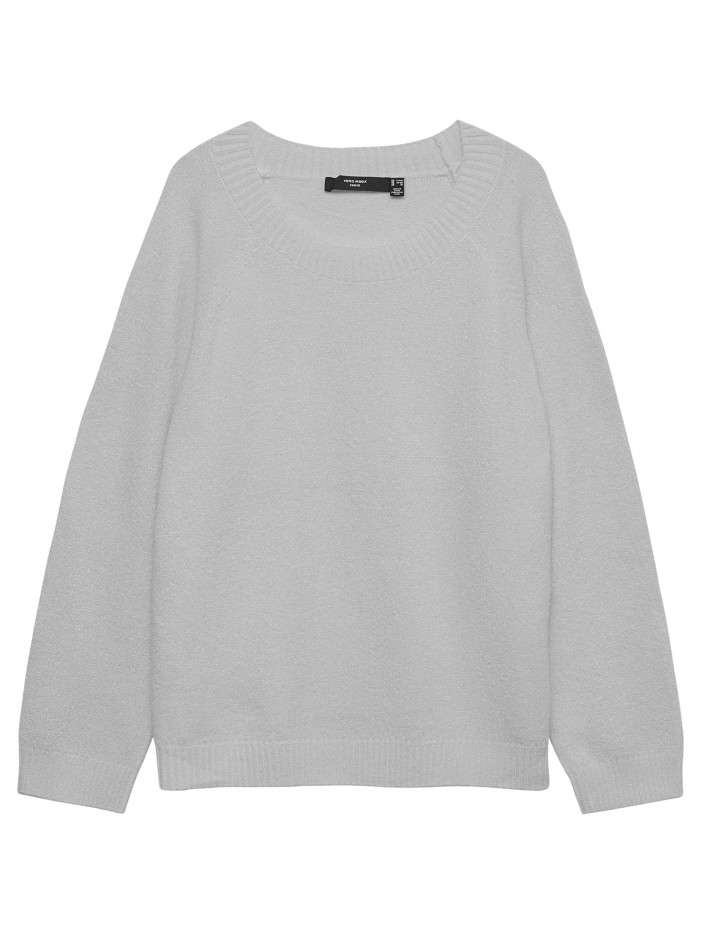 Pull gris clair uni avec...