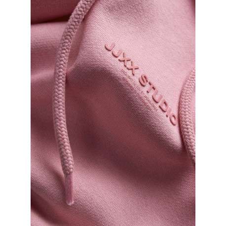 Sweat en coton rose pourvu d'un coupe droite et d'un col à capuche - Image 2