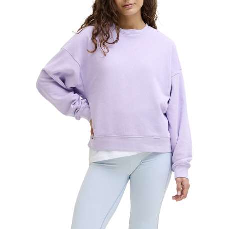 Sweat en coton violet pourvu d'un col rond et de manches longues - Image 2