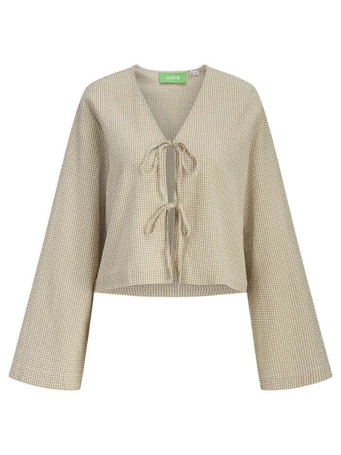 Chemisier en coton beige...