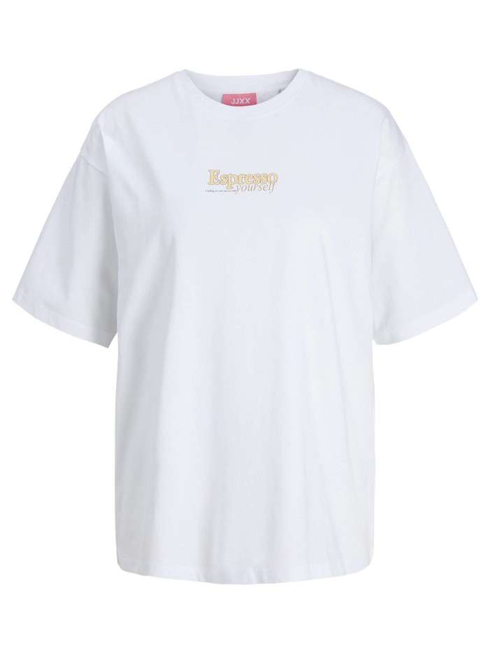 T-shirt en coton blanc à...