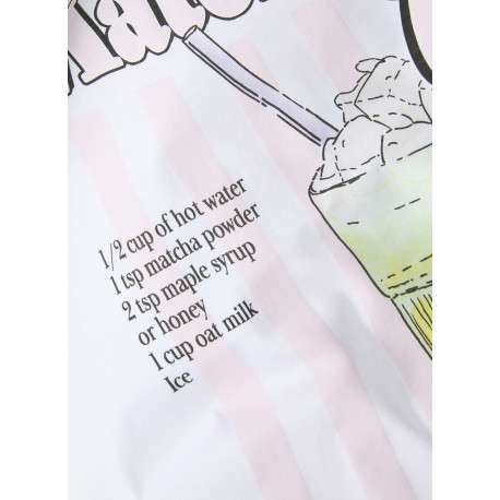 T-shirt en coton blanc à motifs imprimés pourvu d'une coupe droite - Image 2