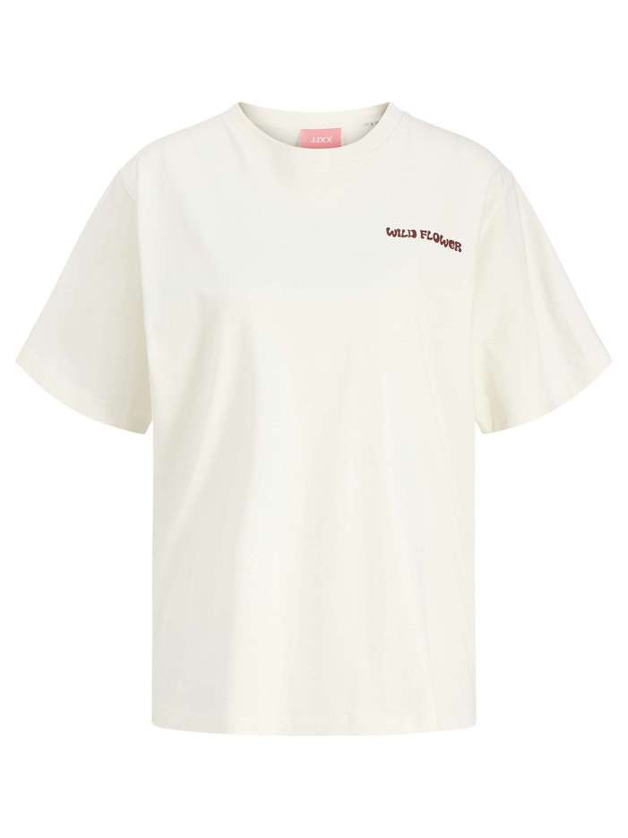 T-shirt en coton blanc à...