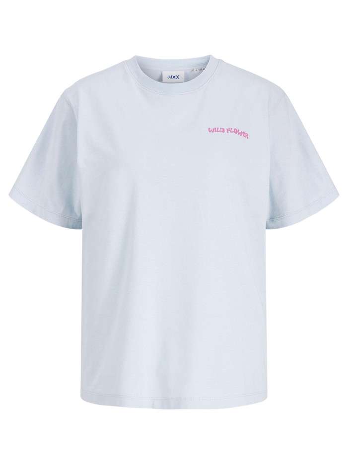 T-shirt en coton bleu à...