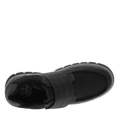 Baskets noires avec un talon plat et une bande auto-agrippante - Image 4