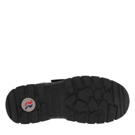 Baskets noires avec un talon plat et une bande auto-agrippante - Image 5