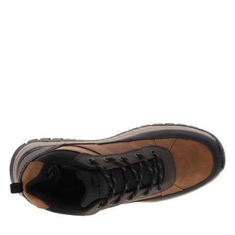 Baskets cognac à talon plat avec une semelle crantée et des lacets ronds - Image 4