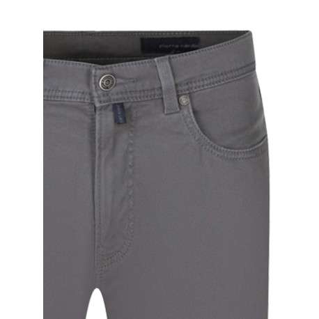 Jean gris uni coupe droite avec une fermeture avec un zip et un bouton - Image 3