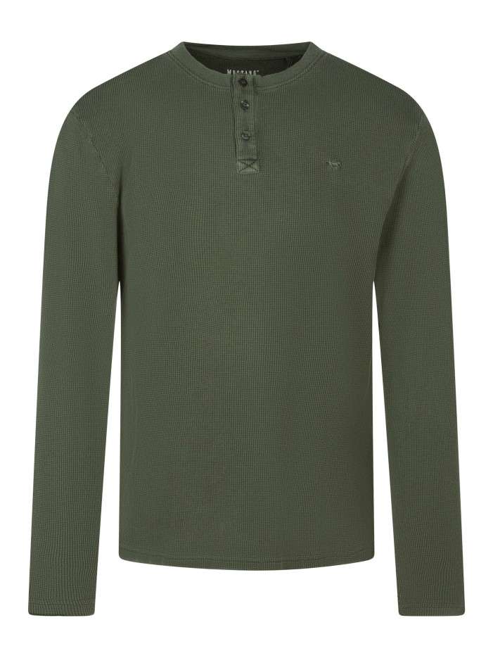 T-shirt en coton kaki uni...
