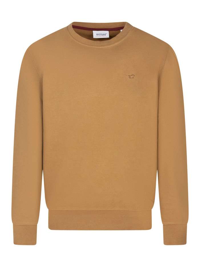 Sweat en coton camel uni...