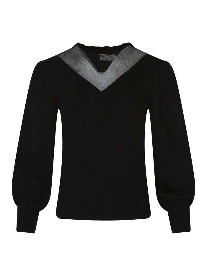 Pull noir uni avec une...