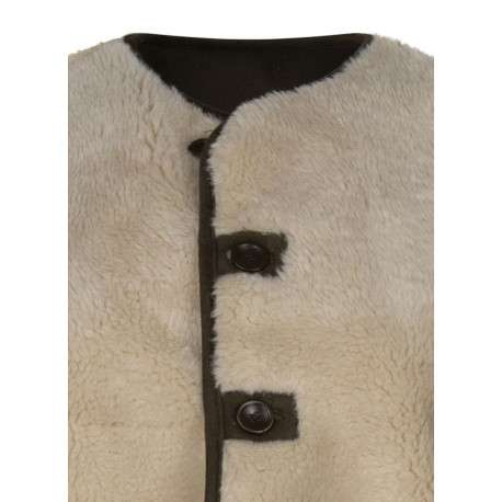 Gilet kaki uni avec une coupe ajustée et une fermeture boutonnée - Image 5