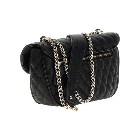 Sac à main porté épaule noir matelassé pourvu d'un porte-monnaie - Image 2