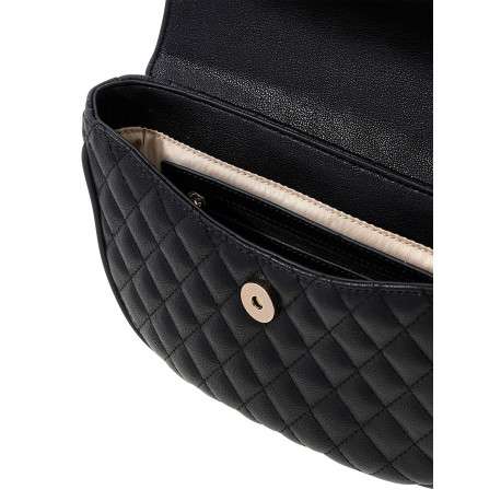 Sac à main porté épaule noir matelassé pourvu d'un porte-monnaie - Image 3