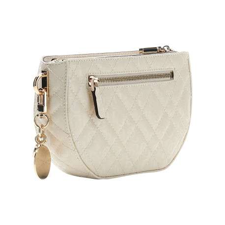 Sac à bandoulière amovible écru matelassé orné d'un motif monogramme - Image 2