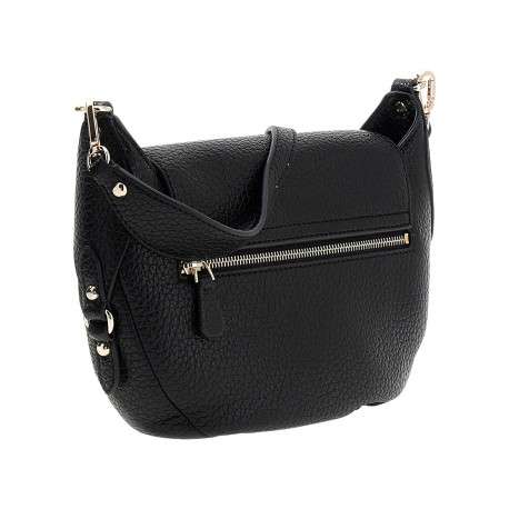 Sac à main porté épaule noir uni pourvu de deux anses amovibles - Image 2