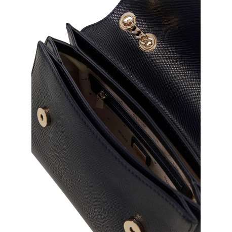 Sac à main porté épaule noir grainé pourvu d'une anse multipositions - Image 3