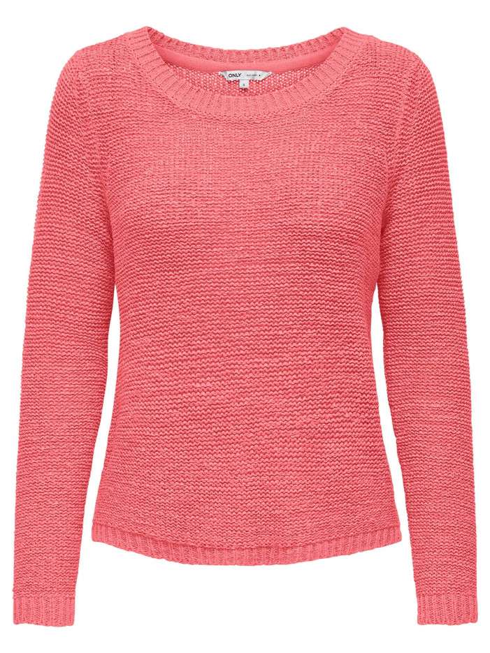Pull rose uni avec une...