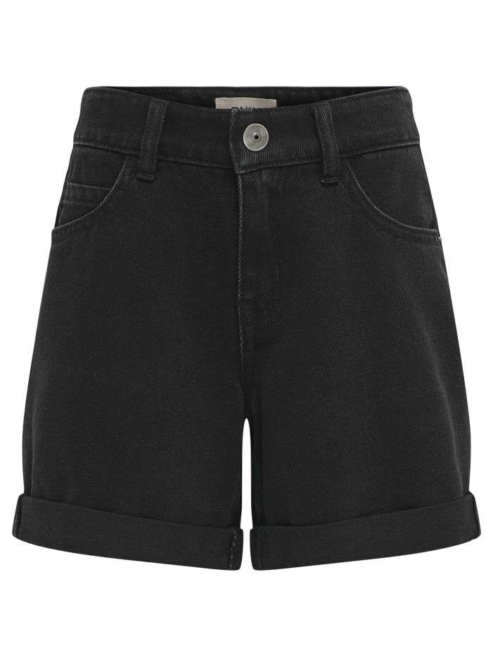 Short en coton noir uni...