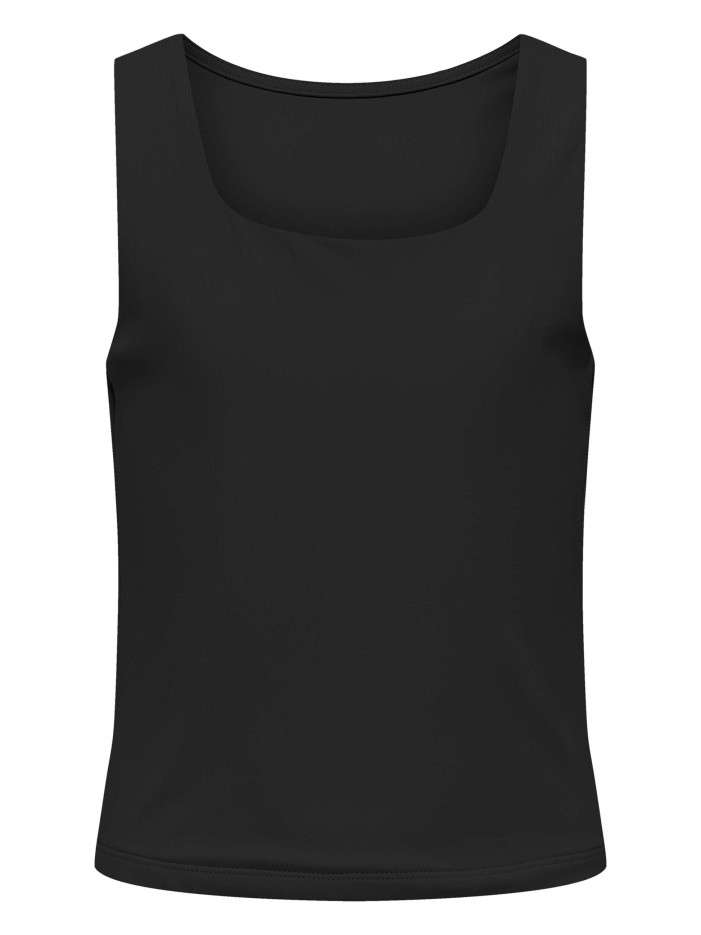 Débardeur noir uni avec une...