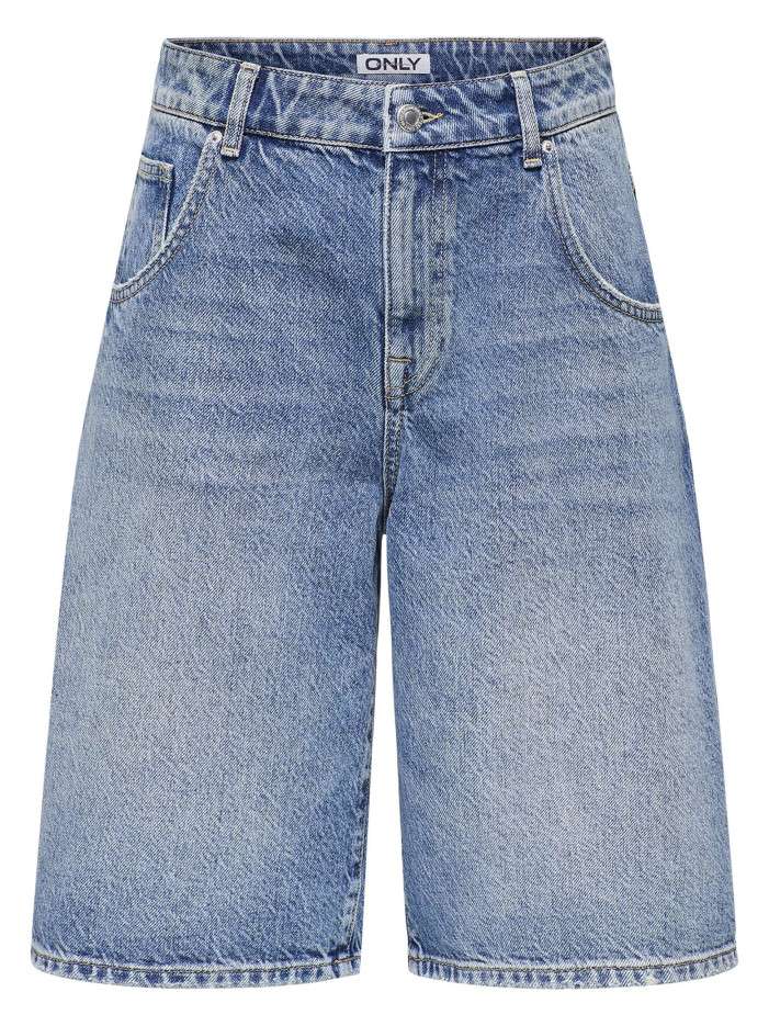 Short long en coton bleu...