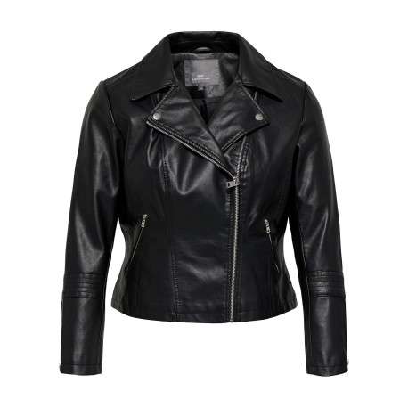 Veste perfecto noir pourvue d'une coupe ajustée et d'un col à revers