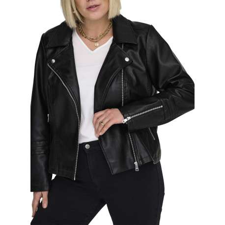 Veste perfecto noir pourvue d'une coupe ajustée et d'un col à revers - Image 2