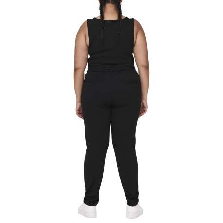Pantalon jogging noir coupe slim pourvu d'un cordon de serrage - Image 3