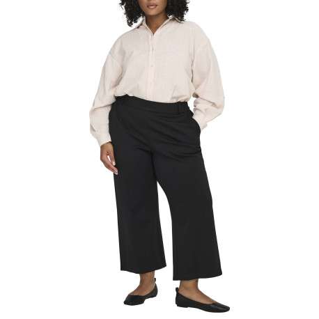 Pantalon noir coupe bootcut pourvu de passants pour la ceinture - Image 5