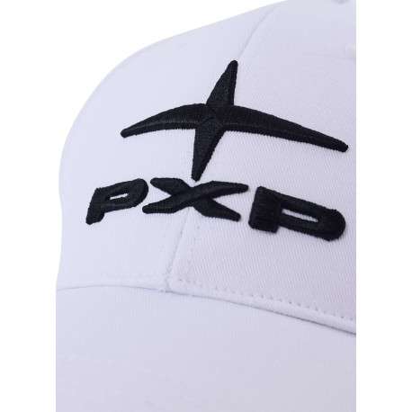 Casquette blanche uni avec une fermeture strapback à l'arrière - Image 5