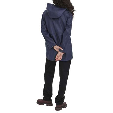 Imperméable ciré marine pourvu d'un col à capuche avec cordon de serrage - Image 2