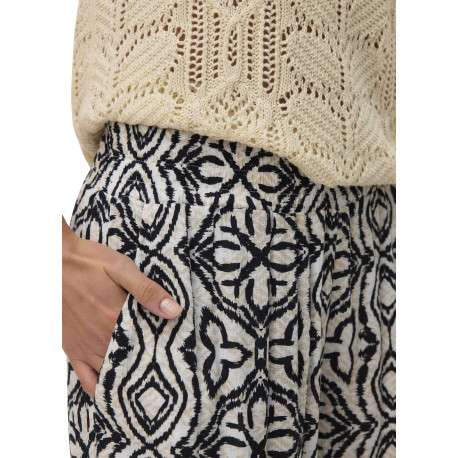Pantalon Chino beige à taille élastiquée pourvu d'un motif abstrait - Image 3