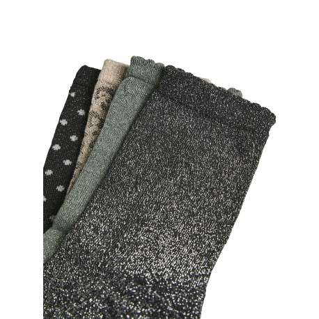 Lot de 4 paires de chaussettes hautes multicolores avec imprimé - Image 3