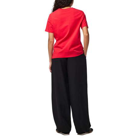 T-shirt en coton biologique rouge uni avec une coupe droite - Image 2